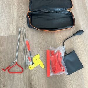 Red and Yellow Car Tool Kit